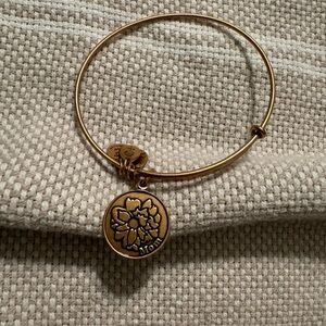 3/$20 Alex and Ani Mom Flower Charm Bracelet Gold Finish - Expands 2"- 3.5"
